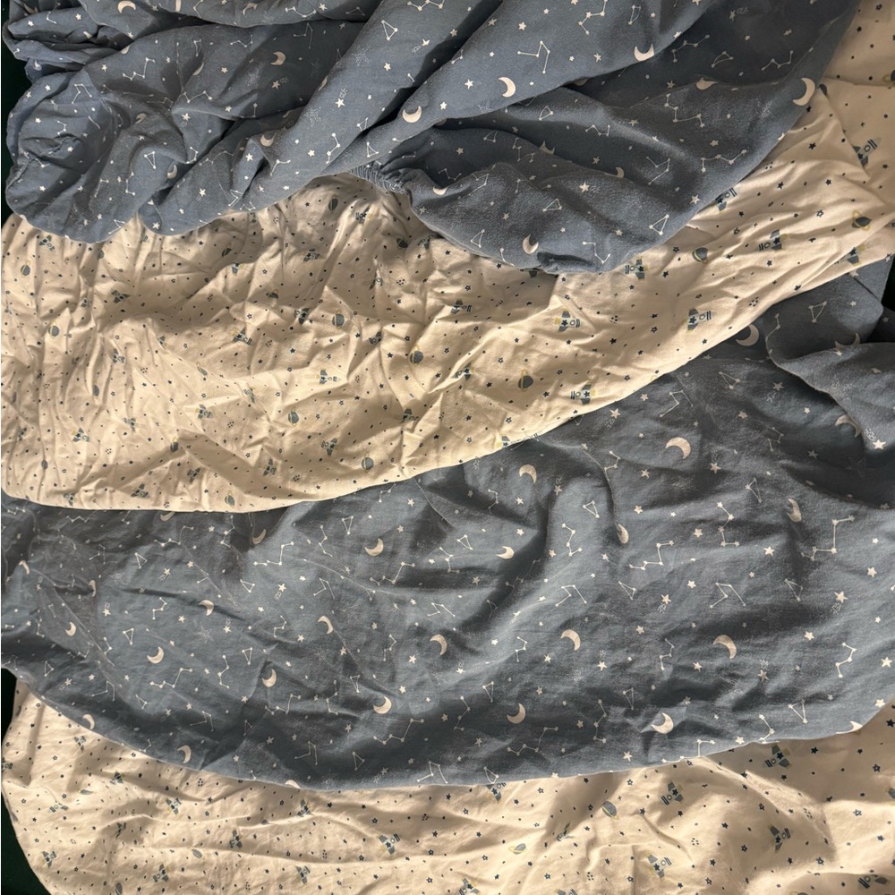 Space themed crib sheets